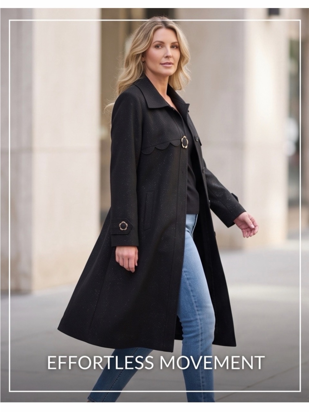 Black trench lightweight size M coat